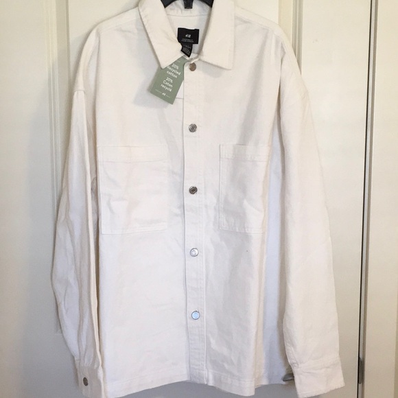 H&M oversized fit twill overshirt - Picture 2 of 5